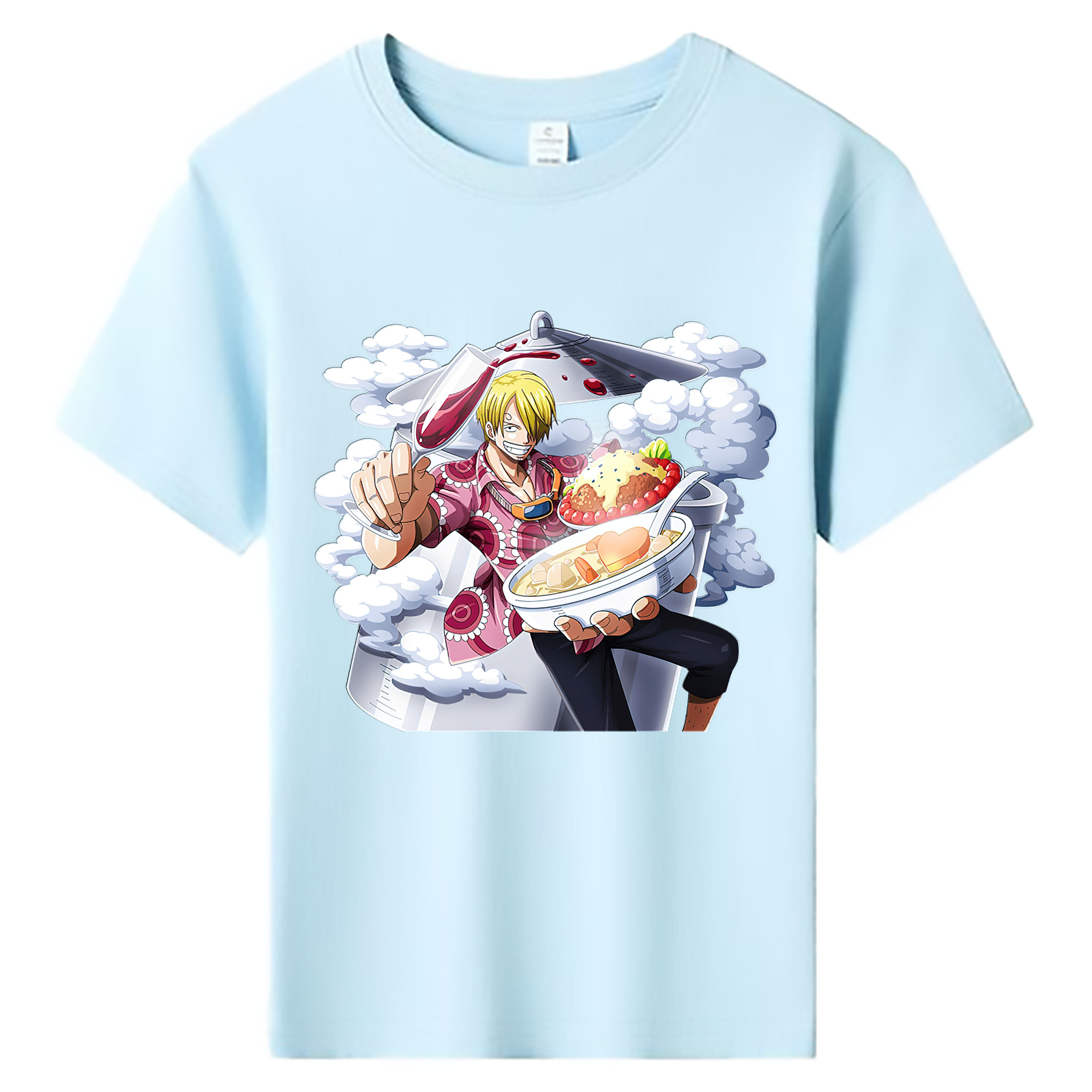（画像用） ワンピース サンジ ONE PIECE Sanji 綿100％キッズTシャツ（フロントプリント）